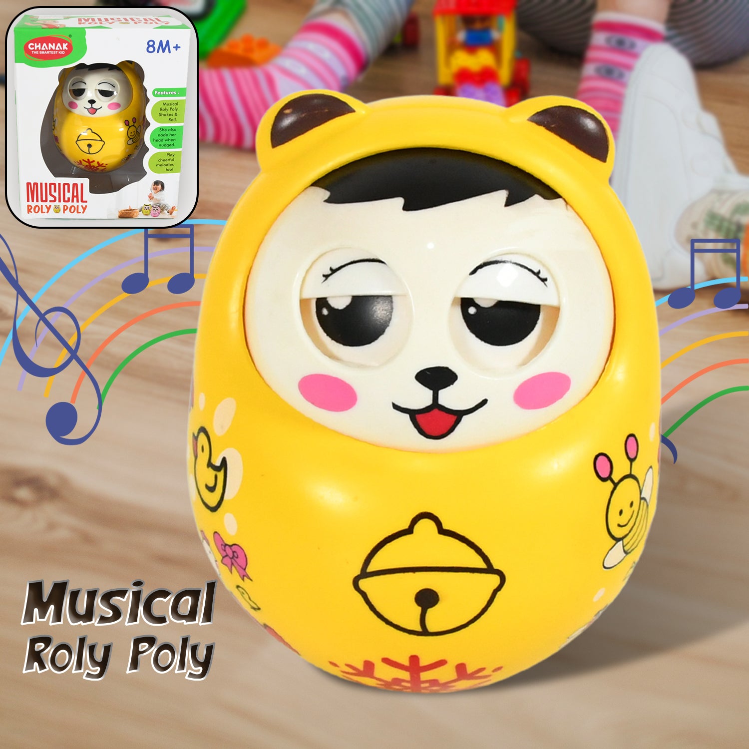 Musical Roly Poly Toys For Baby | Push And Shake W . . .
