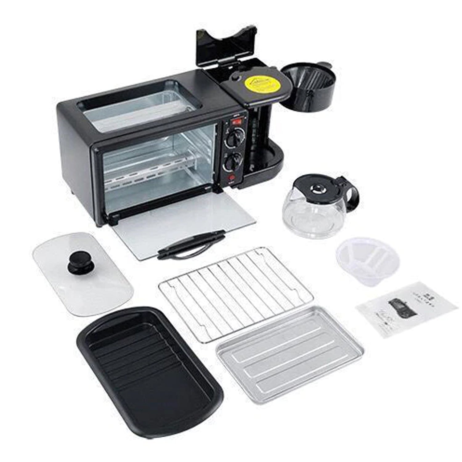 3 In 1 Breakfast Maker Portable Toaster Oven  Gril . . .