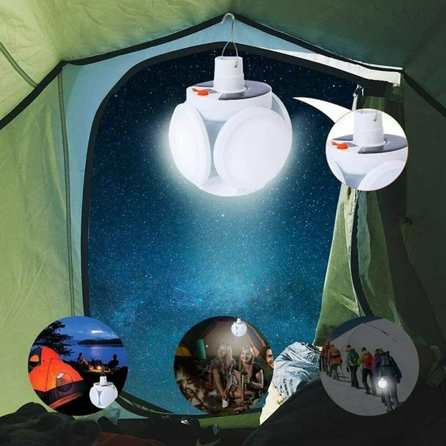 Solar Multi Functional Emergency Led Light Bulb Wi . . .