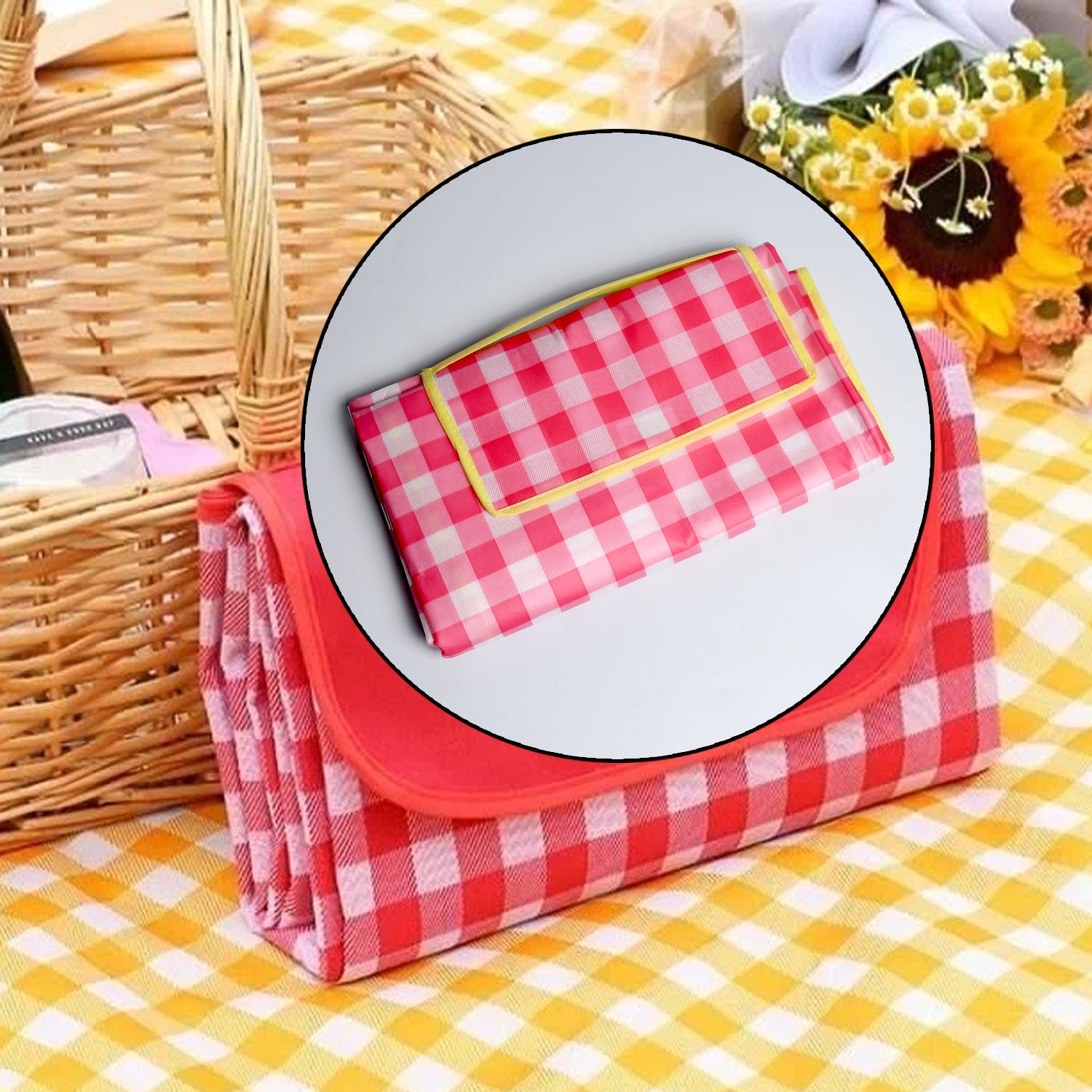 Picnic Blanket Beach Mat Waterproof Blanket Foldab . . .