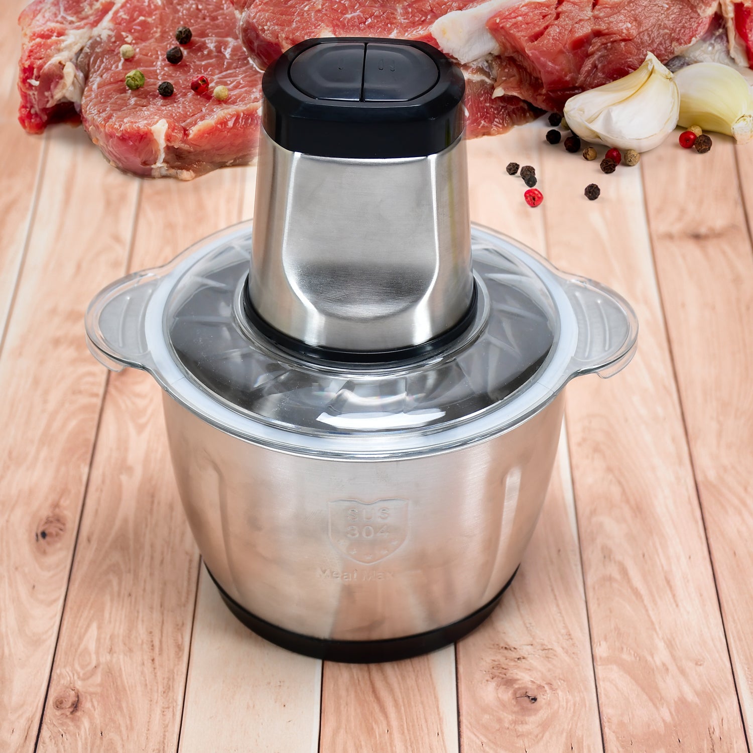 Stainless Steel Electric Meat Grinders With Bowl H . . .