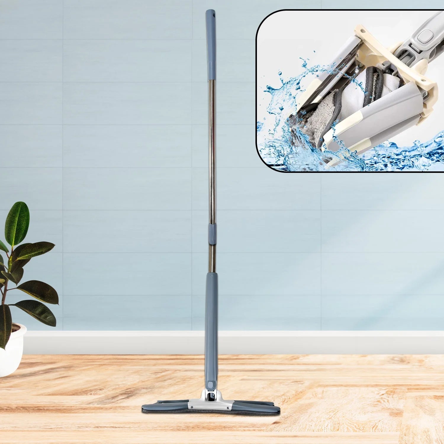 Adjustable Long Handle 360 Degree Flat Hand Mop  X . . .