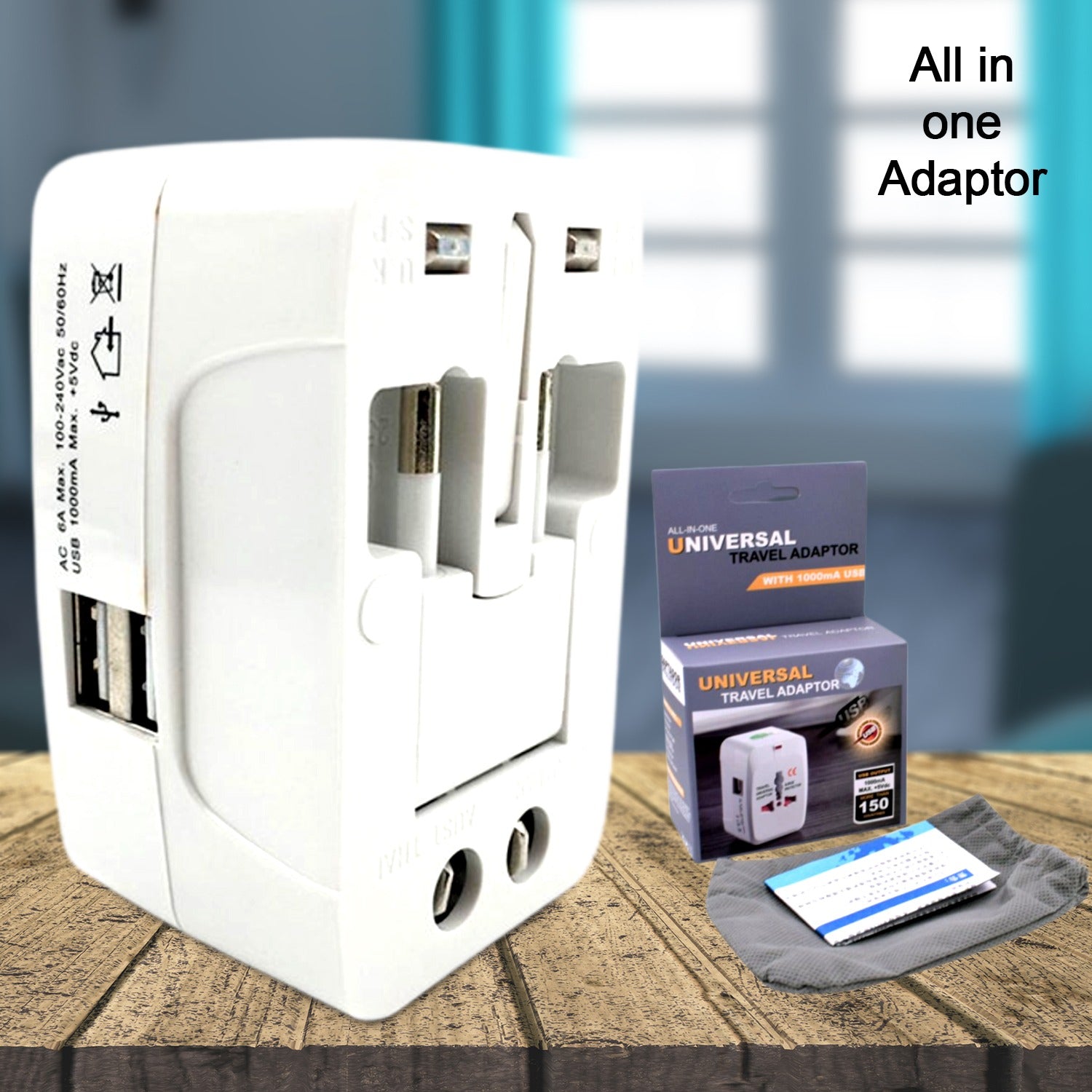 All In One Universal Worldwide Travelling Ac Adapt . . .